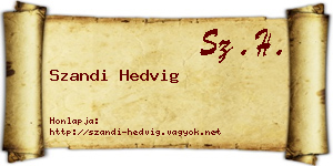 Szandi Hedvig névjegykártya